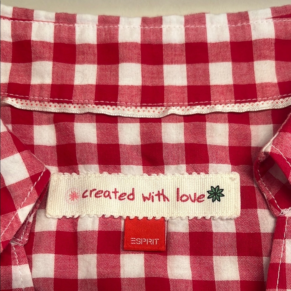 ESPRIT Vintage Gingham Peplum Top - Picture 9 of 14